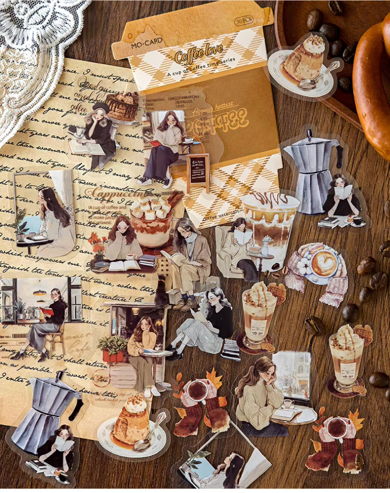 Coffee Time Series (30 Stickers Per Pack)