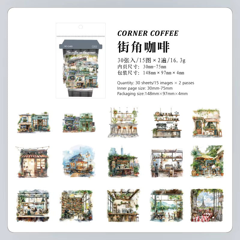 Coffee Time Series (30 Stickers Per Pack)
