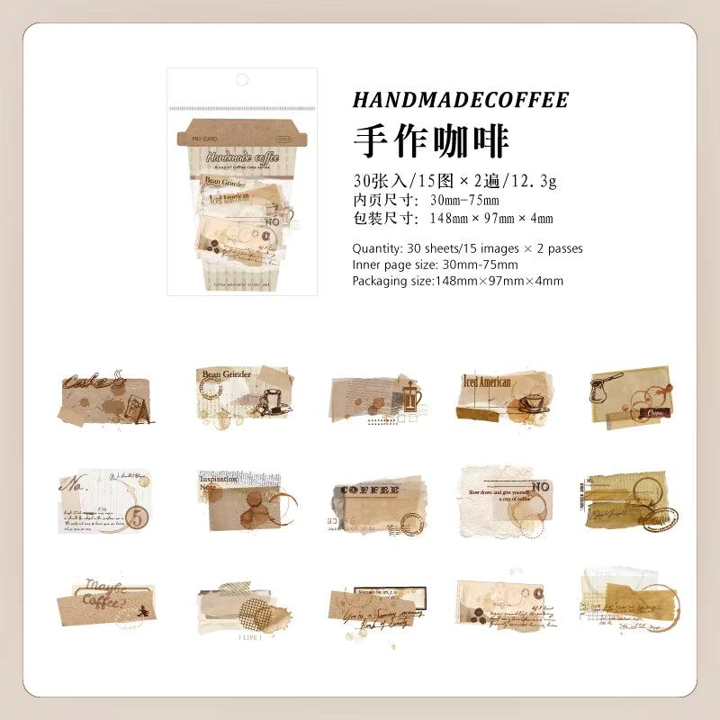 Coffee Time Series (30 Stickers Per Pack)