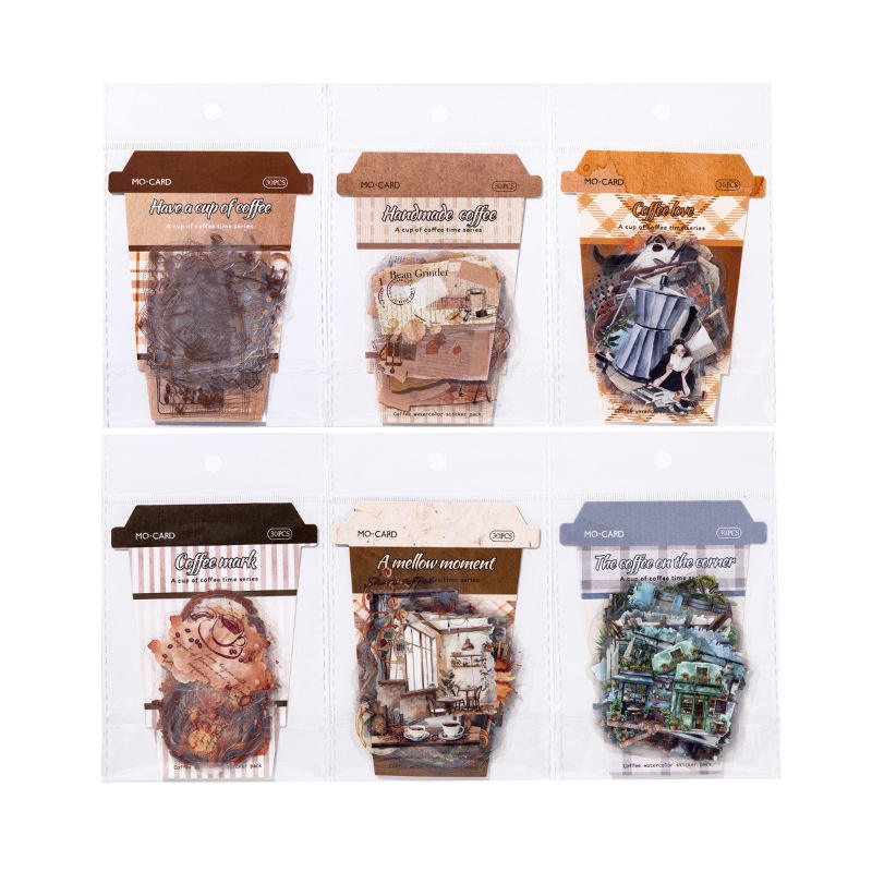Coffee Time Series (30 Stickers Per Pack)