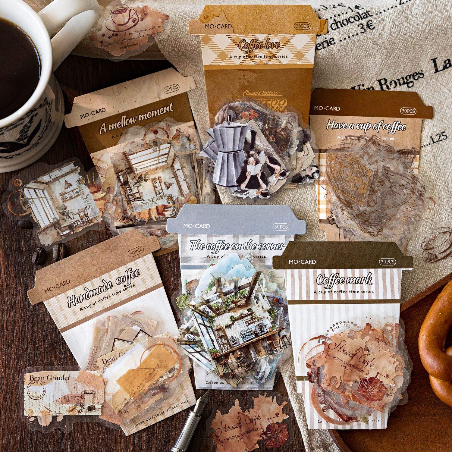 Coffee Time Series (30 Stickers Per Pack)