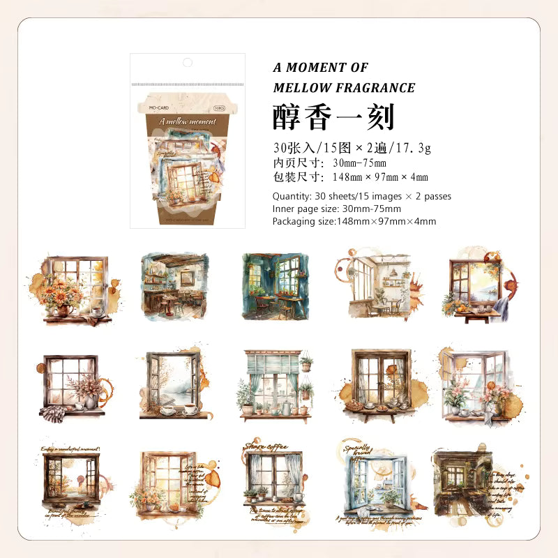 Coffee Time Series (30 Stickers Per Pack)