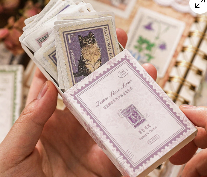 Postage Stamp Stickers (60 Pc)