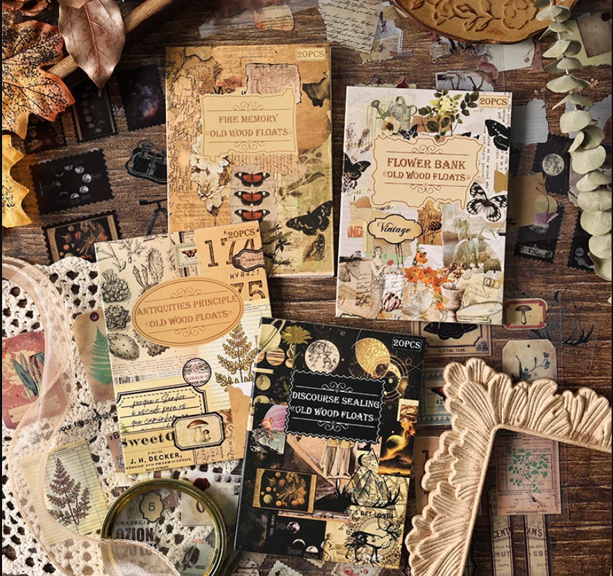 Aesthetic Die-Cut PET Stickers – Vintage Edition