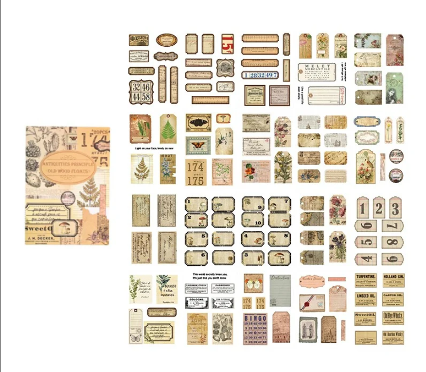 Aesthetic Die-Cut PET Stickers – Vintage Edition