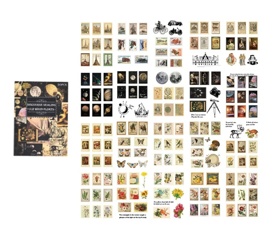 Aesthetic Die-Cut PET Stickers – Vintage Edition