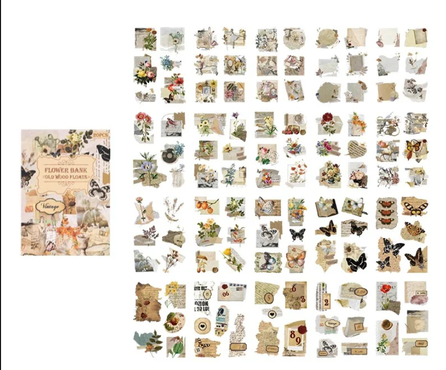 Aesthetic Die-Cut PET Stickers – Vintage Edition