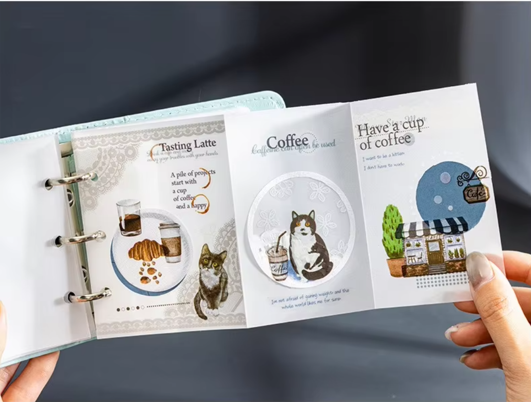 Transfer Stickers for Cat Coffee Aesthetic