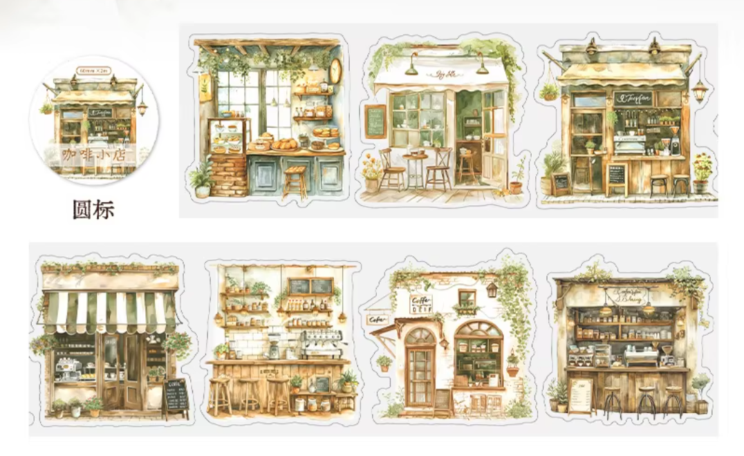 Grocery store series Tape 2M/Roll Pre die-cut sticker