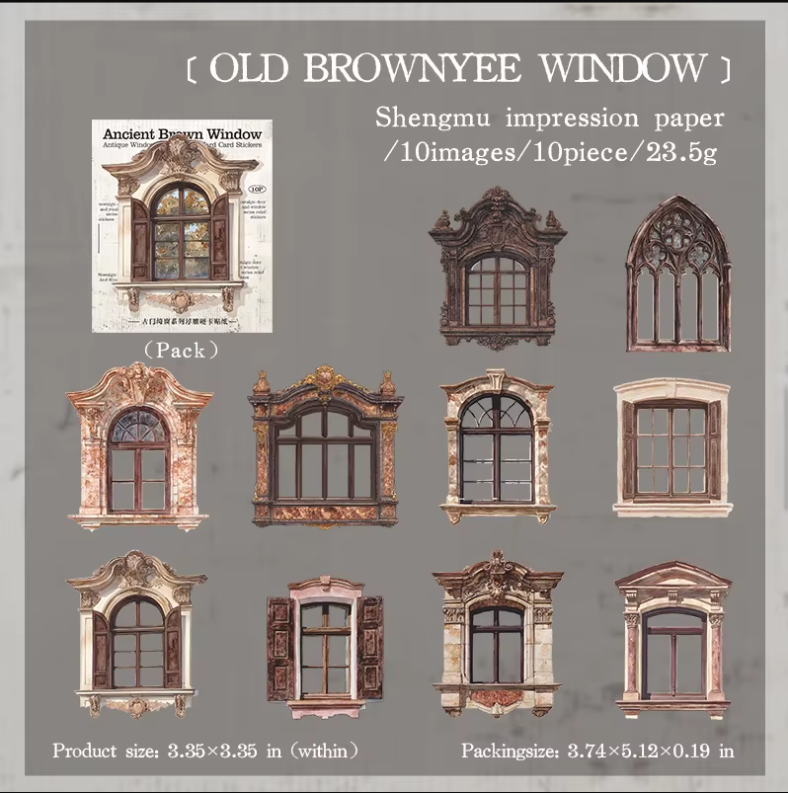 Old Door and Windows  Sticker
