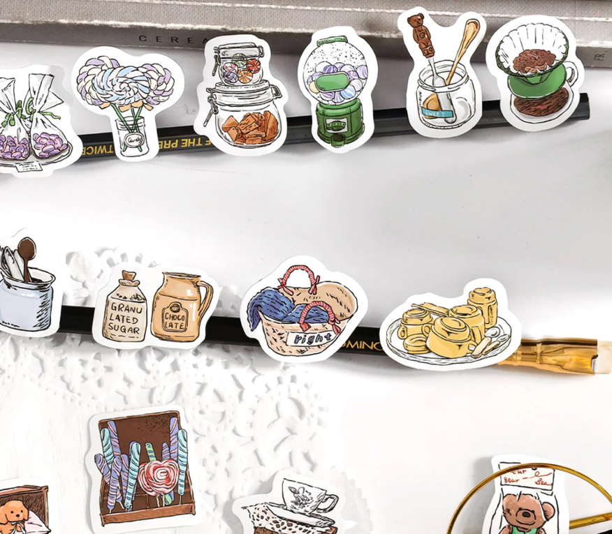 Stickers  Aesthetic Hand Drawn