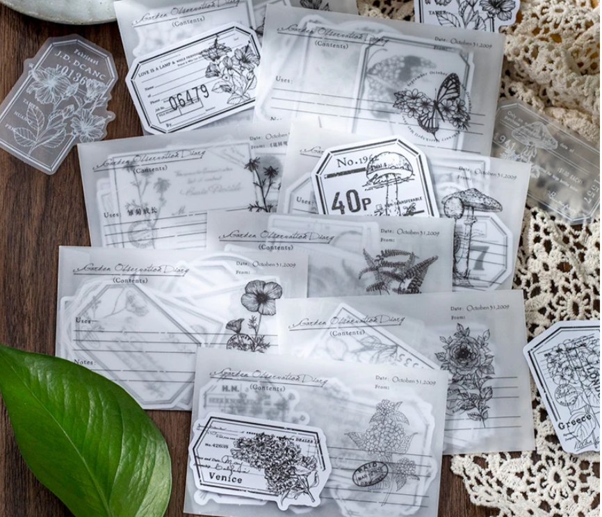 Journal Stickers (Garden Observation Diary Series)